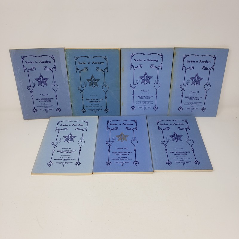 Studies in Astrology Lot of 7 by Elman Bacher (Vol 3-9, Rosicrucian, 60s-70s)