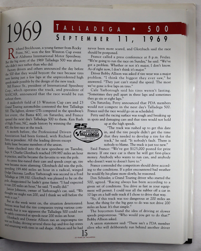1994 Talladega Superspeedway NASCAR 25th Anniversary 1st Illustrated 168 pages gallery