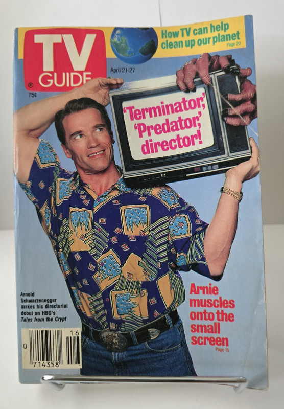 TV Guide April 21-27 Arnold Schwarzenegger Television Movies & TV Issue