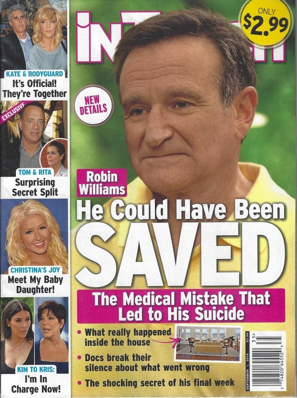 Robin Williams In Touch Magazine 9/1/2014