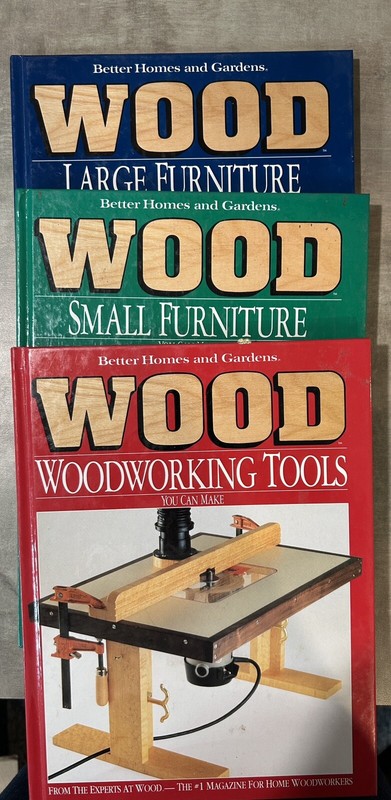 Lot of 3 DYI Better Homes & Gardens WOOD Books-Tools , Small / Large Furniture
