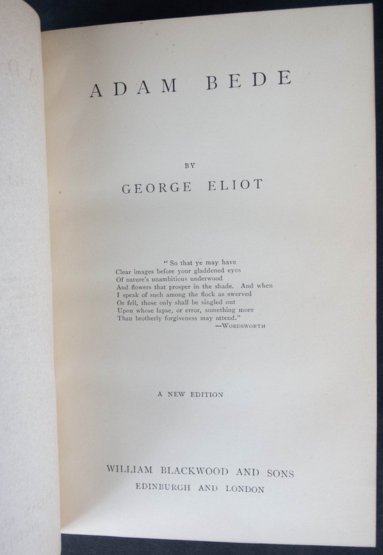 The Novels of George Eliot - 8 Volumes in 7 Books - Blackwood & Sons gallery