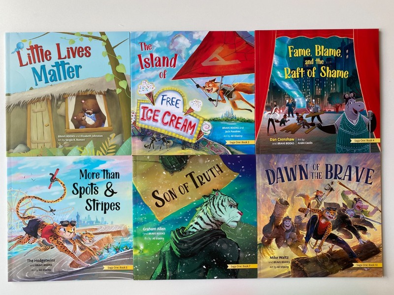BRAVE BOOKS LOT 6~Origins~LITTLE LIVES MATTER~FREE ICE CREAM~RAFT SHAME~TRUTH~