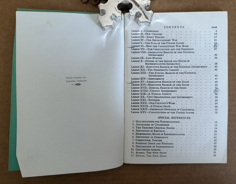 25 Lessons In Citizenship Book Hennessey Berkeley 1965 gallery