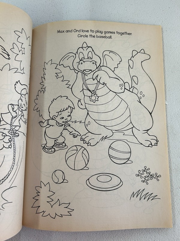 Vintage Dragon Tales Family And Friends Coloring Activity Book Cut Out Doll Y2K gallery