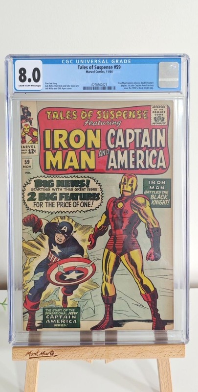 Tales of Suspense #59 CGC 8.0 1st Jarvis First Cap solo story 50s 1964 Slab6