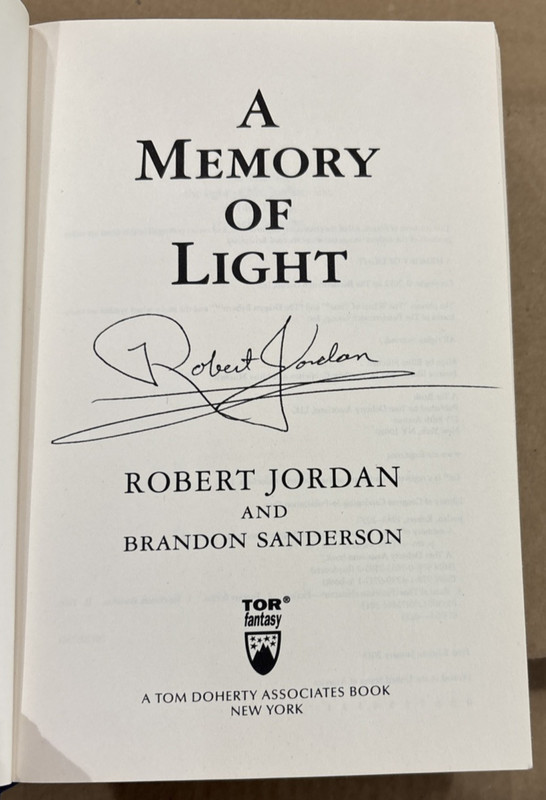 Wheel of Time Ser: A Memory of Light Fourteen of the Wheel of Time Signed Copy gallery