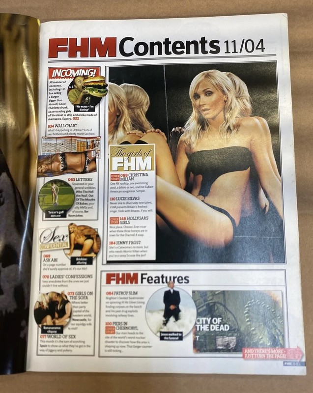 FHM MAGAZINE UK ISSUE 179 NOV 2004 CHRISTINA MILIAN LUCIE SILVAS RARE gallery