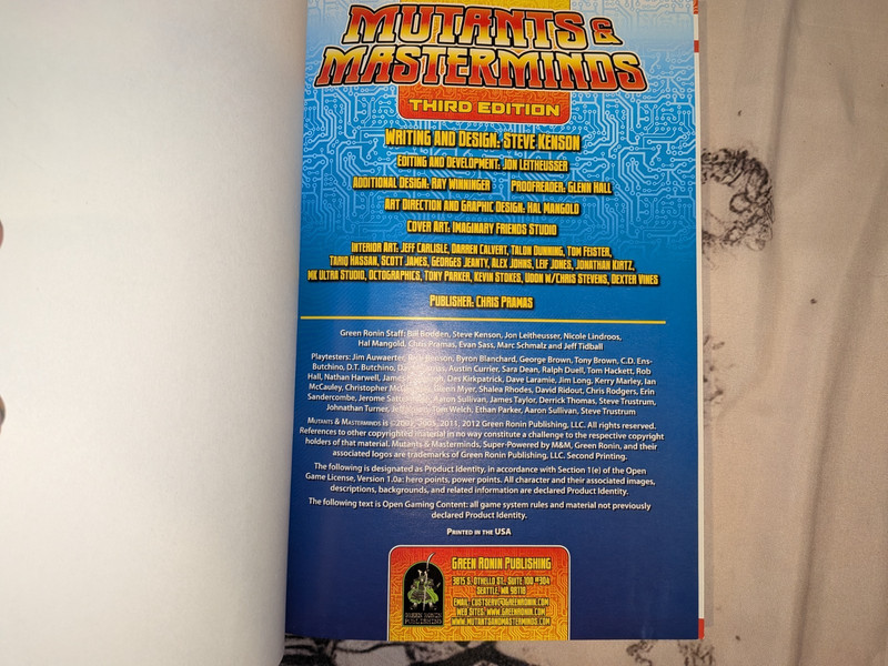 MUTANTS & MASTERMINDS DELUXE HERO'S HANDBOOK gallery
