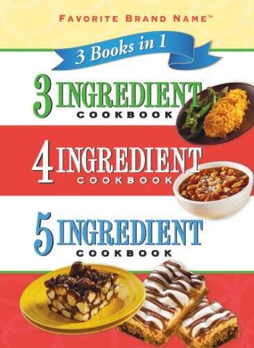 3 Books in 1 3-4-5- Ingredient Cookbook – Plastic Comb – VERY GOOD