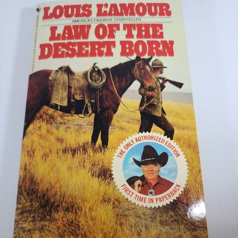 LOUIS L’AMOUR Law Of The Desert Born 1986 Western Bantam Books Paperback