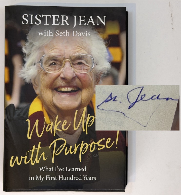 RARE Sister Jean SIGNED & INSCRIBED “Wake Up with Purpose” 1st – Loyola Final 4