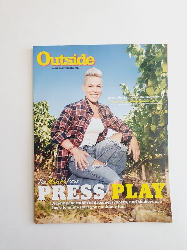 January February, 2024 Outside Magazine The Makers Issue Pink (Alecia Moore)