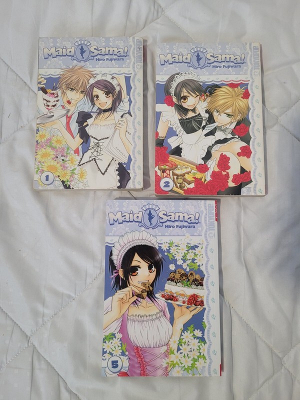 Maid Sama! Manga, Vol 1,2,5 English, Hiro Fujiwara Tokyopop, OOP FP