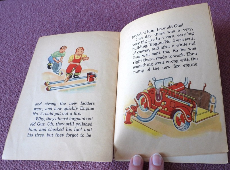 Vtg 1954 Blue Bird Book Pamphlet Stapled Soft Cover The Busy Little Fire Engine gallery