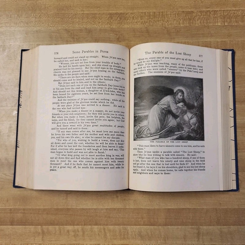 Vintage 1932 Hurlbut's Story Of The Bible Jesse Lyman Hurlbut Blue Cloth HC gallery