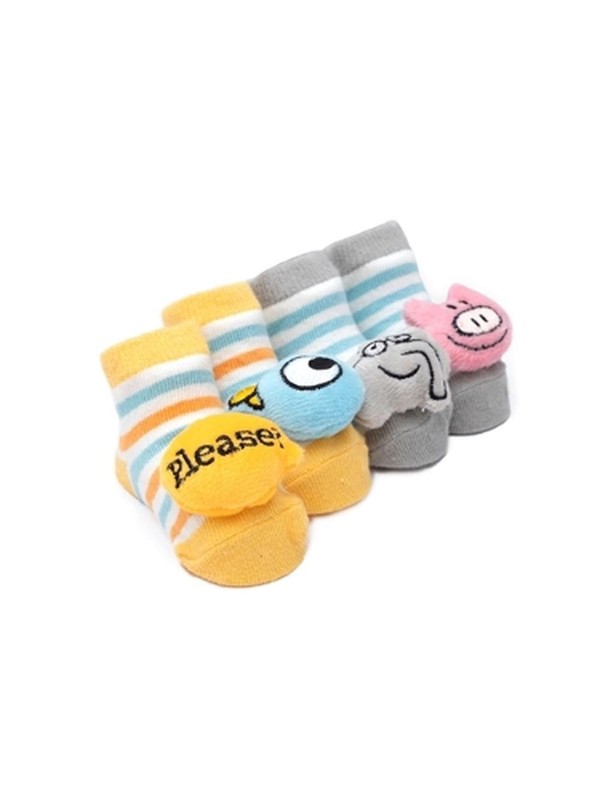 Mo Willems Baby Rattle Socks 2-Pack – 0-12 Months by Out of Print