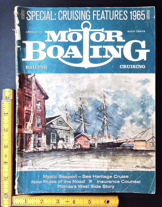 Motor Boating Magazine – April 1965 – Special Cruising Features Issue – Vintage