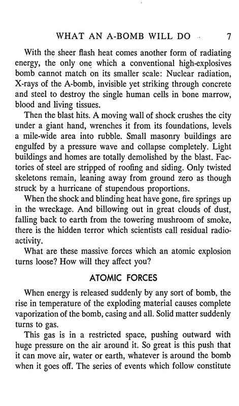 Atomic (Nuclear) bombing how to protect yourself "1950" 191 Pages gallery