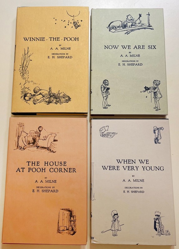 Complete Set Winnie-the-Pooh First Edition Facsimiles~ A.A.Milne w/ Dust Jackets gallery