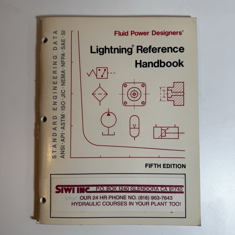 Fluid Power Designers’ Lightning Reference Handbook 5th Edition November 1982 PB