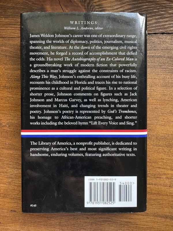 Library of America James Weldon Johnson Writings LOA #145 HC gallery