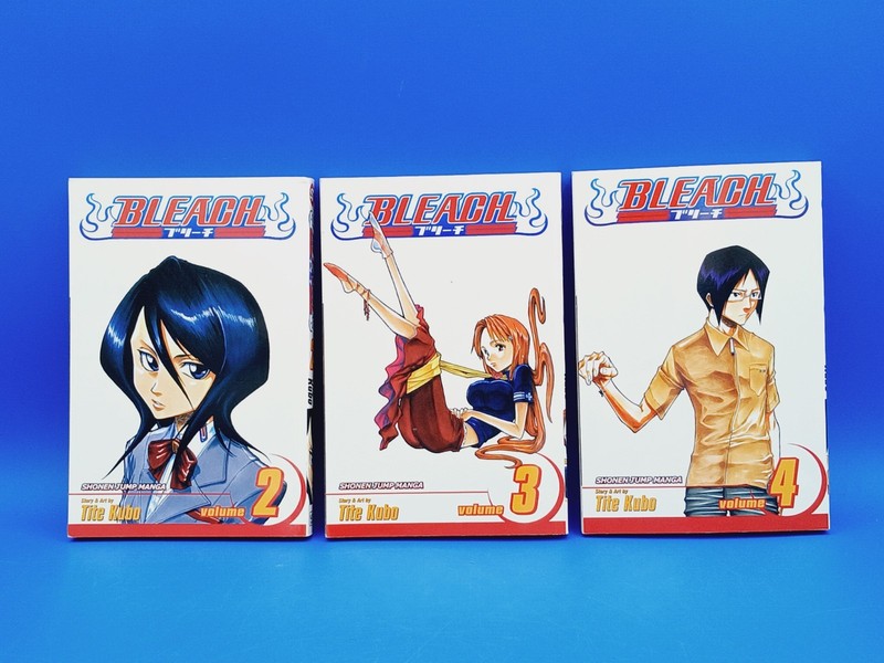 Lot of 3 PB – Bleach – Volumes 2, 3, 4 – by Tite Kubo- Shonen Jump Manga.
