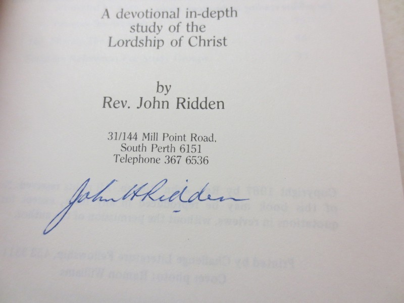 Jesus is Lord The Great Adventure by Rev. John Ridden signed by author gallery