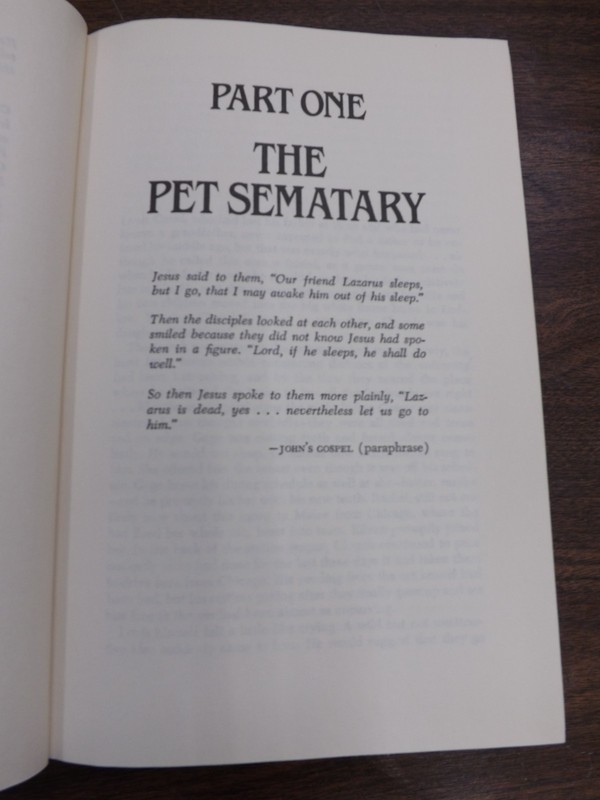 PET SEMATARY STEPHEN KING LIBRARY 1983 RED FAUX LEATHER HB 373 PAGES HORROR gallery