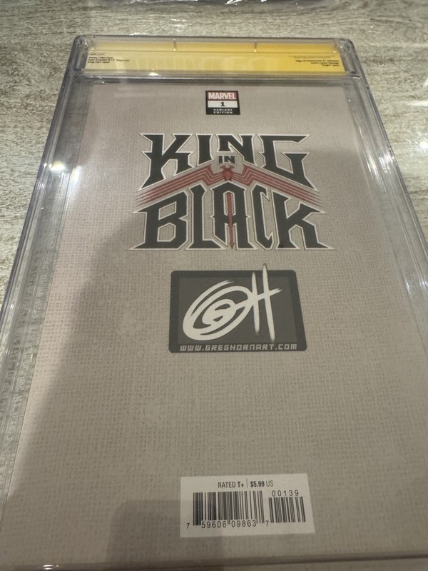 KING IN BLACK 1 GREG HORN QUEEN IN BLACK REMARK VIRGIN VARIANT SS x 3 CGC 9.8 gallery