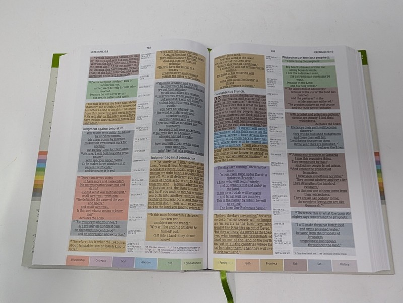 NIV Rainbow Study Bible Jacketed Hardcover Full Color Holman VERY GOOD gallery