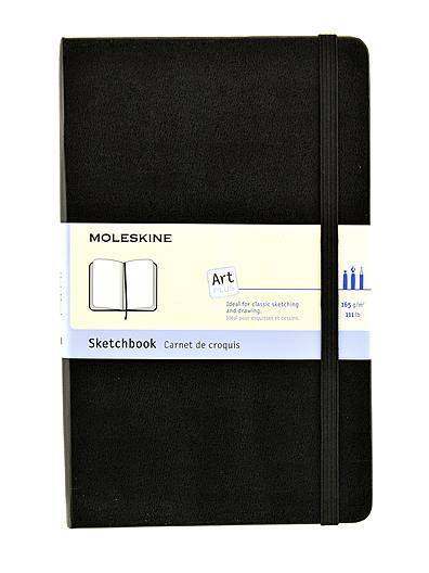 Moleskine Sketchbooks – 5 in. x 8 1 4 in. 104 pages black – [PACK OF 2]