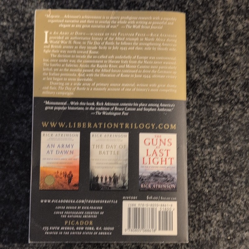 Rick Atkinson The Day of Battle WWII Sicily & Italy Liberation Trilogy Paperback gallery