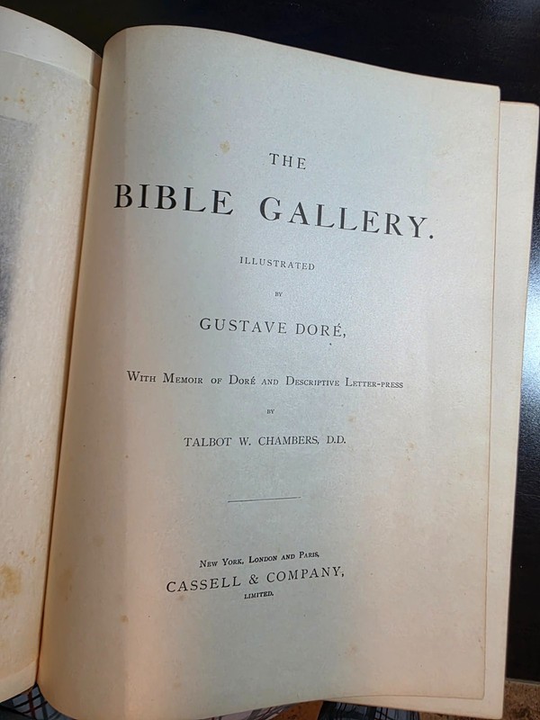 1880 Bible Gallery, Illustrated By Gustave Dore, Cassell Publishing -Folio Sized gallery