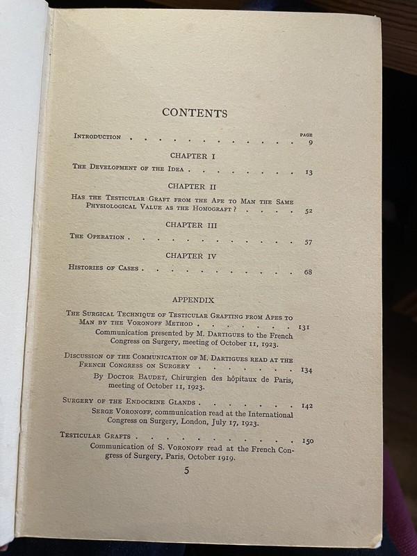 Rejuvenation By Grafting : Testicular Grafting from Monkey to Man : Medical 1925 gallery