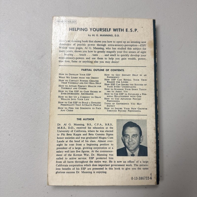 Helping Yourself with ESP by Al G. Manning (1980, Trade Paperback, Reprint)-A49 gallery