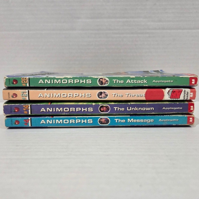 Animorphs Book Lot K.A. Applegate Scholastic 4 14 21 26 Vintage 90s Paperbacks