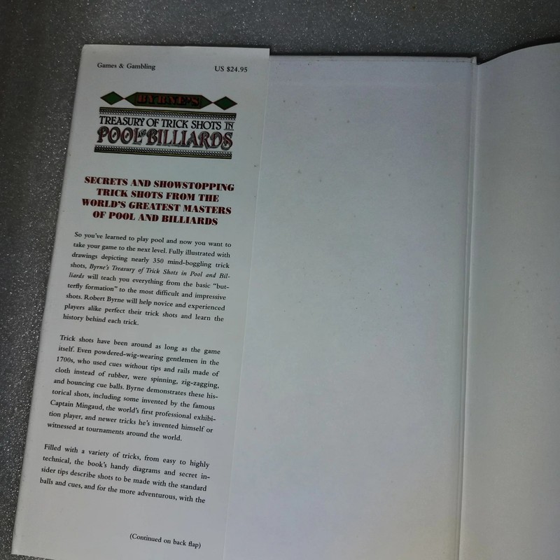 Byrne's Treasury of Trick Shots Pool & Billiards Robert Byrne 2012 Skyhorse HC gallery