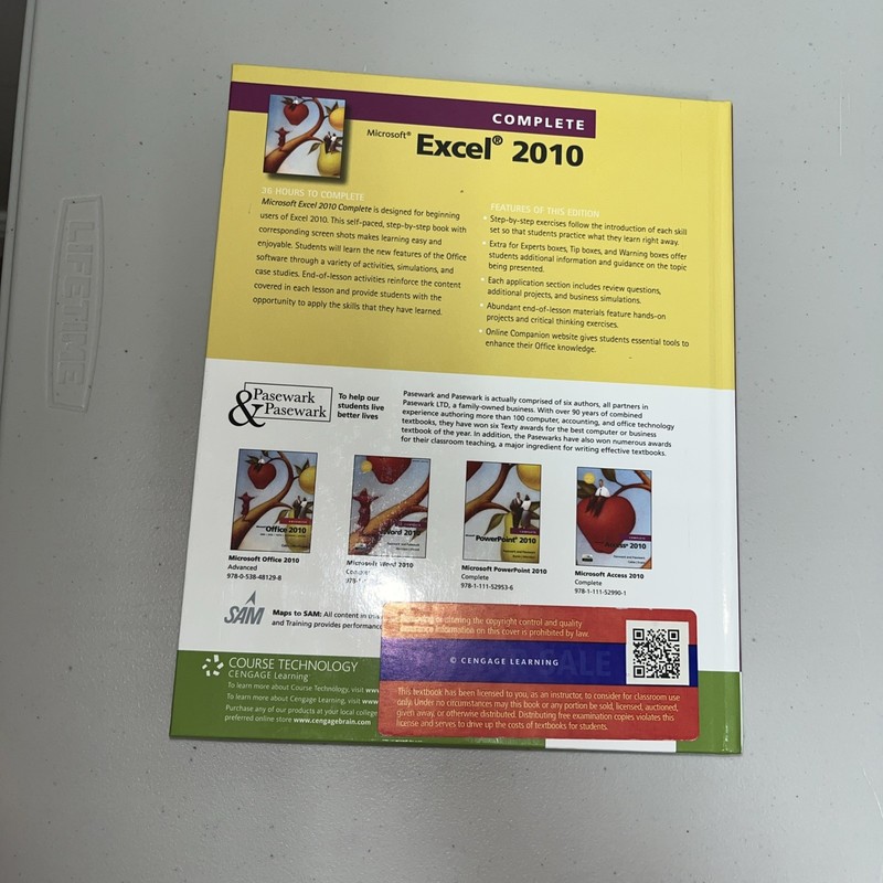 MICROSOFT EXCEL 2010 COMPLETE (SAM 2010 COMPATIBLE By Pasewark/pasewark & Robin gallery