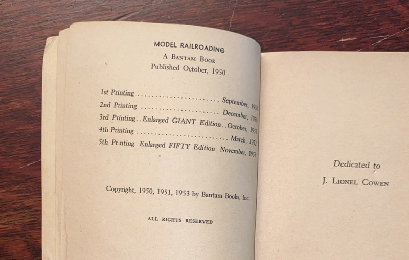 Model Railroading Bantam the 5th printing of the 3rd Enlarged Fifty Edition 1953 gallery