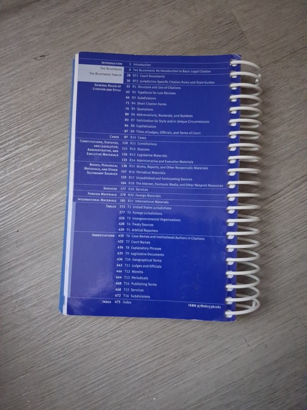 The Bluebook: A Uniform System of Citation - Spiral-bound 19th edition gallery