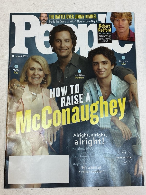 People Magazine Oct 6 2025 How to Raise a Matthew McConaughey Levi Jimmy Kimmel
