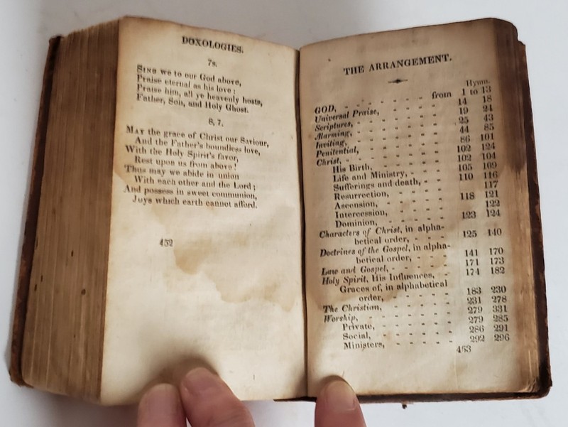 ANTIQUE 1828 VILLAGE HYMNS SUPPLEMENT TO PSALMS/HYMNS DR W.ATTS A. NETTLETON gallery