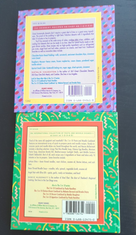 Lot Of 2 5 in 10 Cookbooks Hardcover 1993 & 1994 1st Edition gallery