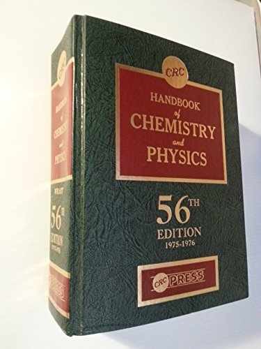 Crc Handbook of Chemistry and – Hardcover, by Weast Robert C.: – Acceptable