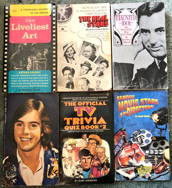 Books on Movies, TV & Hollywood, lot of 6, The Real Stars, TV Trivia Quiz Book 2