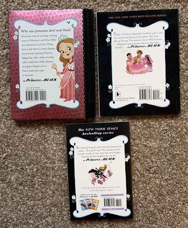Lot of 7 The Princess in Black Shannon Hale (#s 1-6 and 9) 4 HC/3 PB *VGUC* gallery