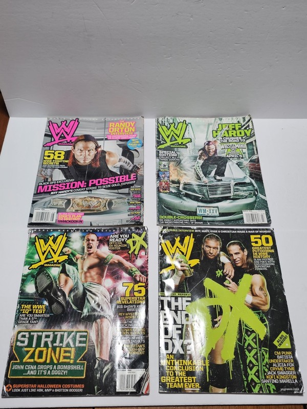 2010s WWE Magazine Lot Of 4 Jeff Hardy John Cena De-Generation X