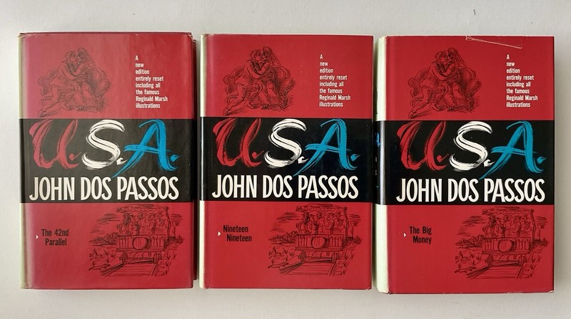 USA 3 Volume Set John Dos Passos 1960 HC DJ