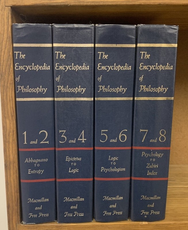 THE ENCYCLOPEDIA OF PHILOSOPHY 1-8 in 4 Vol Set Collier-Macmillan 1972